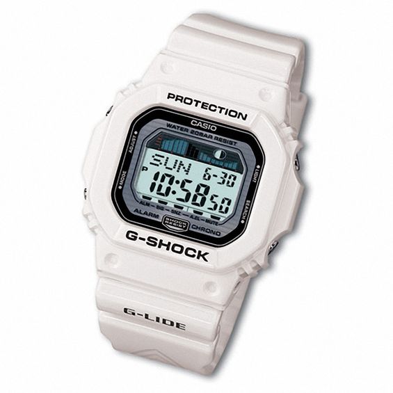Mens Casio Digital G-Lide Tide White G-Shock Watch (Model: Glx5600-7)