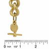 Thumbnail Image 2 of 18K Gold-Plated Brass Textured Link Bracelet - 7.5"