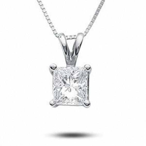 princess cut diamond pendant