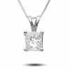 Thumbnail Image 0 of 1/3 CT. T.W. Certified Princess-Cut Diamond Solitaire Pendant in Platinum (I/SI2)