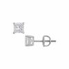 Thumbnail Image 0 of 1/3 CT. T.W. Certified Princess-Cut Diamond Solitaire Stud Earrings in Platinum (I/VS2)