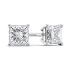 Thumbnail Image 0 of 1 CT. T.W. Certified Princess-Cut Diamond Solitaire Stud Earrings in Platinum (I/VS2)