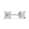 Thumbnail Image 0 of 1/2 CT. T.W. Certified Princess-Cut Diamond Solitaire Stud Earrings in Platinum (I/VS2)