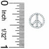 Thumbnail Image 1 of 1/4 CT. T.W. Diamond Peace Sign Stud Earrings in 10K White Gold