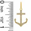 Thumbnail Image 2 of 1/5 CT. T.W. Diamond Anchor Earrings in 10K Gold