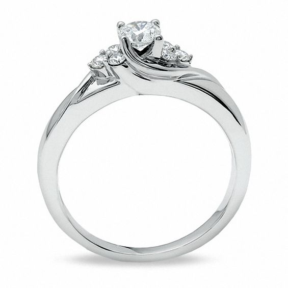 1/2 CT. T.w. Diamond Engagement Ring in 14K White Gold