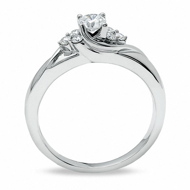 1/2 CT. T.W. Diamond Engagement Ring in 14K White Gold