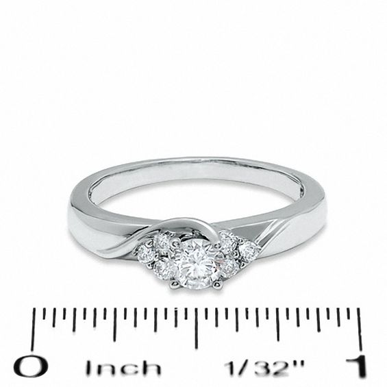 1/2 CT. T.w. Diamond Engagement Ring in 14K White Gold
