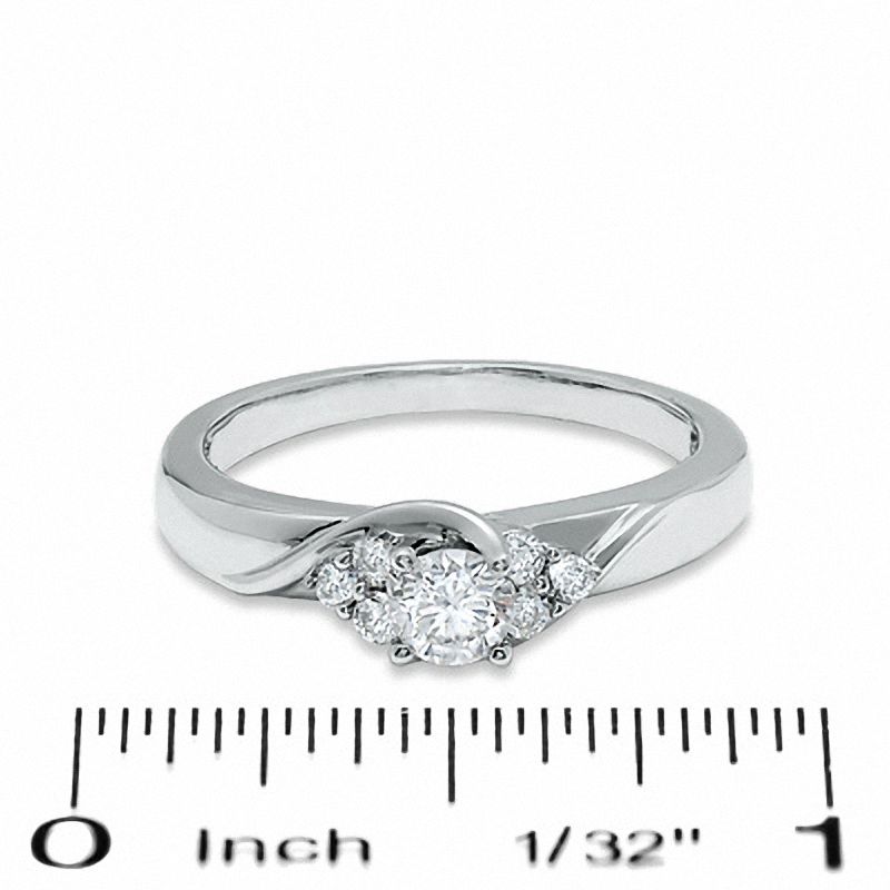 1/2 CT. T.W. Diamond Engagement Ring in 14K White Gold