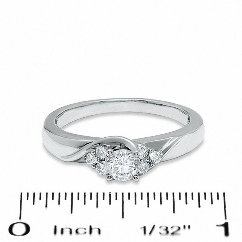 Main Image 3 of 1/2 CT. T.W. Diamond Engagement Ring in 14K White Gold