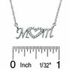 Thumbnail Image 1 of Diamond Accent Mom Heart Necklace in Sterling Silver