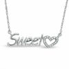 Thumbnail Image 0 of Diamond Accent Sweet Heart Necklace in Sterling Silver