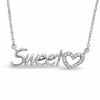Thumbnail Image 1 of Diamond Accent Sweet Heart Necklace in Sterling Silver