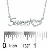 Thumbnail Image 1 of Diamond Accent Sweet Heart Necklace in Sterling Silver