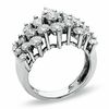 Thumbnail Image 1 of 3 CT. T.W. Diamond Cluster Pyramid Band in 14K White Gold