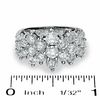 Thumbnail Image 2 of 3 CT. T.W. Diamond Cluster Pyramid Band in 14K White Gold