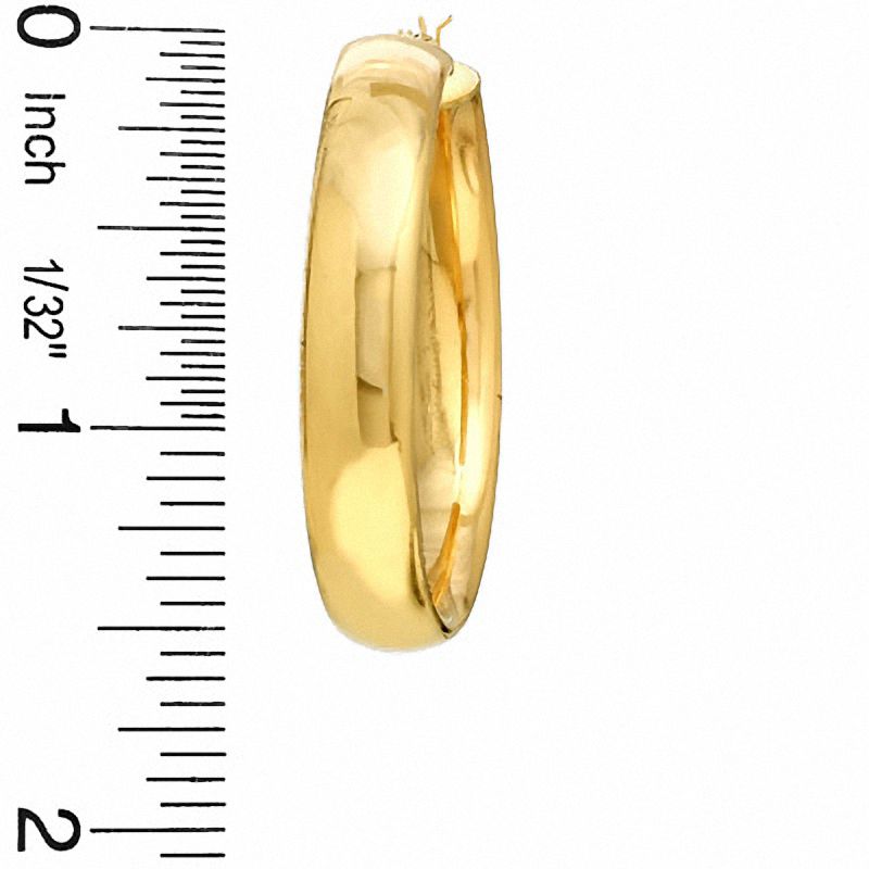 Main Image 2 of OroMagnifico™ 40mm High-Polished Hoop Earrings in 14K Gold over Sterling Silver