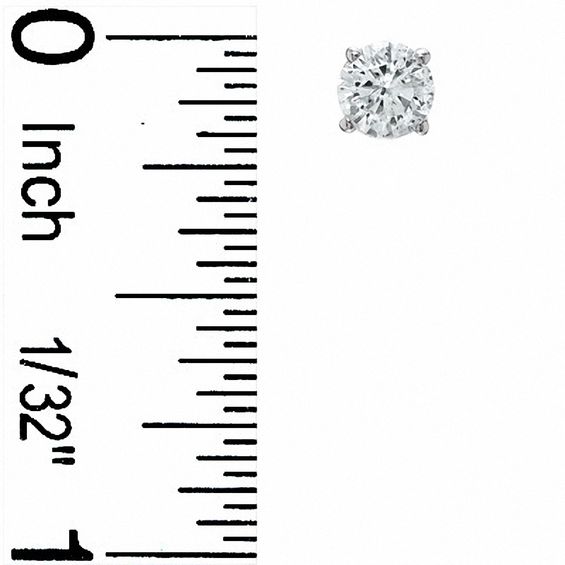 3/4 CT. T.w. Diamond Solitaire Stud Earrings in 14K White Gold