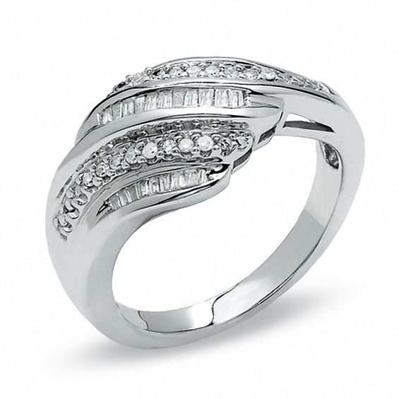1/4 CT. T.w. Diamond Multi-Bypass Ring in Sterling Silver
