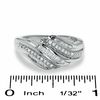 Thumbnail Image 3 of 1/4 CT. T.W. Diamond Multi-Bypass Ring in Sterling Silver