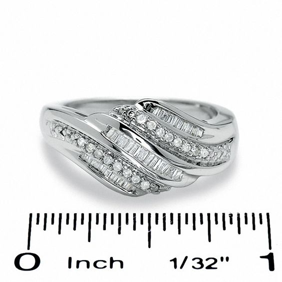 1/4 CT. T.w. Diamond Multi-Bypass Ring in Sterling Silver