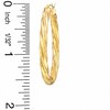 Thumbnail Image 2 of OroMagnifico™ 40mm Twist Hoop Earrings in 14K Gold over Sterling Silver