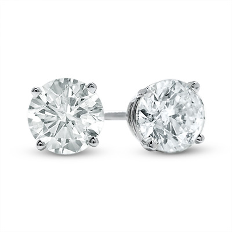 Main Image 1 of 2 CT. T.W. Diamond Solitaire Stud Earrings in 14K White Gold