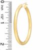 Thumbnail Image 2 of OroMagnifico™ 50mm Diamond-Cut Hoop Earrings in 14K Gold over Sterling Silver