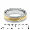 Thumbnail Image 2 of Men's 6.0mm Wedding Band in Sterling Silver and 14K Gold