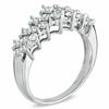 Thumbnail Image 1 of 1 CT. T.W. Diamond Cluster Pyramid Band in 10K White Gold
