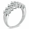 Thumbnail Image 2 of 1 CT. T.W. Diamond Cluster Pyramid Band in 10K White Gold