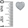 Thumbnail Image 1 of 1/5 CT. T.W. Diamond Micro-Pavé Heart Stud Earrings in 10K White Gold