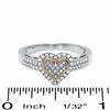 Thumbnail Image 2 of 1/3 CT. T.W. Diamond Pavé Heart Ring in 10K Two-Tone Gold