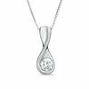 Thumbnail Image 1 of Sirena™ 1/3 CT. Diamond Solitaire Twist Pendant in 14K White Gold