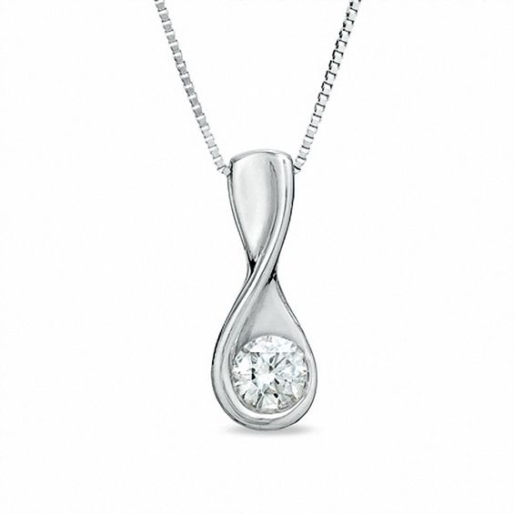 Sirenaâ¢ 1/ CT. Diamond Solitaire Twist Pendant in 14K Gold