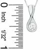 Thumbnail Image 2 of Sirena™ 1/3 CT. Diamond Solitaire Twist Pendant in 14K White Gold
