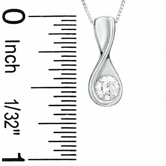 Sirenaâ¢ 1/ CT. Diamond Solitaire Twist Pendant in 14K Gold