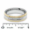 Thumbnail Image 2 of 6.0mm Sparkle Center Band in Sterling Silver and 14K Gold