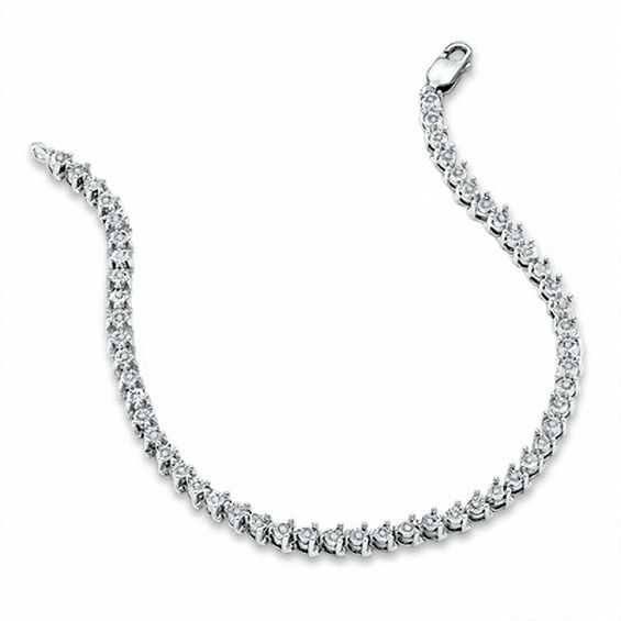 1/4 CT. T.w. Diamond Line Bracelet in Sterling Silver