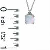 Thumbnail Image 2 of Lab-Created Opal Ring and Pendant Set in 14K White Gold with Diamonds - Size 7