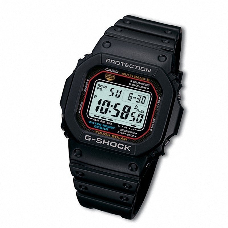 Main Image 1 of Men's Casio Solar Atomic Classic Black Watch (Model: GWM5600-1CR)