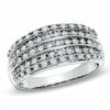Thumbnail Image 1 of 1/2 CT. T.W. Diamond Five Row Anniversary Band in 10K White Gold