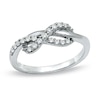 Thumbnail Image 1 of 1/4 CT. T.W. Diamond Infinity Ring in 10K White Gold