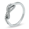 Thumbnail Image 2 of 1/4 CT. T.W. Diamond Infinity Ring in 10K White Gold