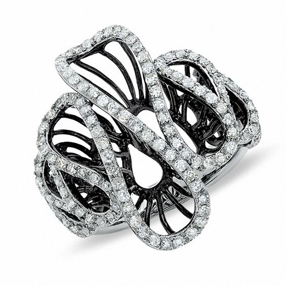 7/8 CT. T.w. Diamond Fashion Ring in 14K White Gold
