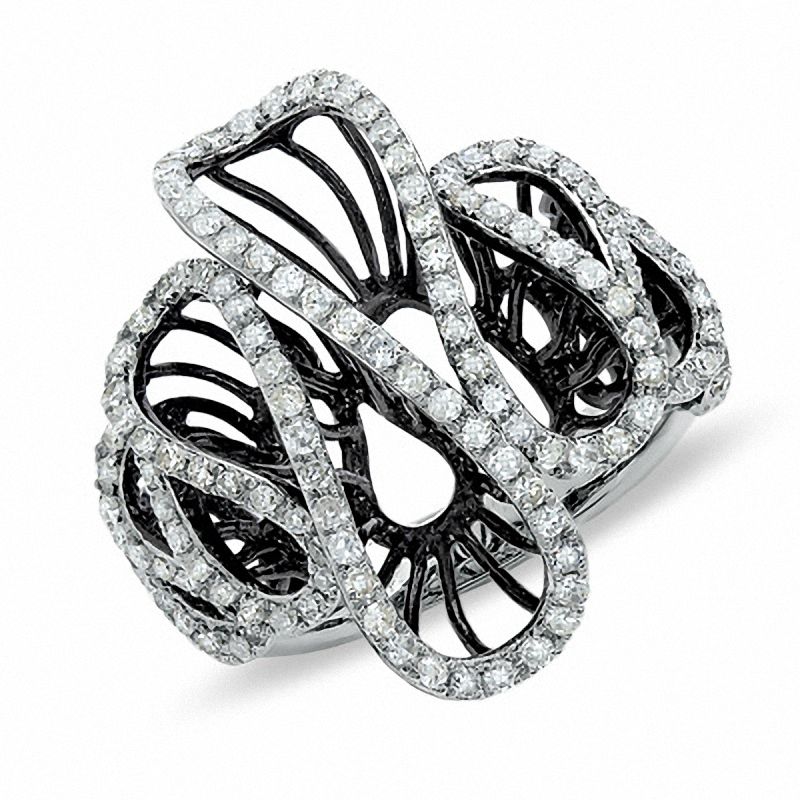 7/8 CT. T.W. Diamond Fashion Ring in 14K White Gold