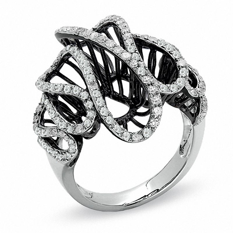 Main Image 2 of 7/8 CT. T.W. Diamond Fashion Ring in 14K White Gold