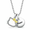 Thumbnail Image 0 of Hello Kitty® 35th Anniversary Sterling Silver "Happy" Pendant with White Sapphires and Diamond Accent