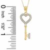 Thumbnail Image 2 of Diamond Accent Heart Key Pendant in 14K Gold - 17&quot;
