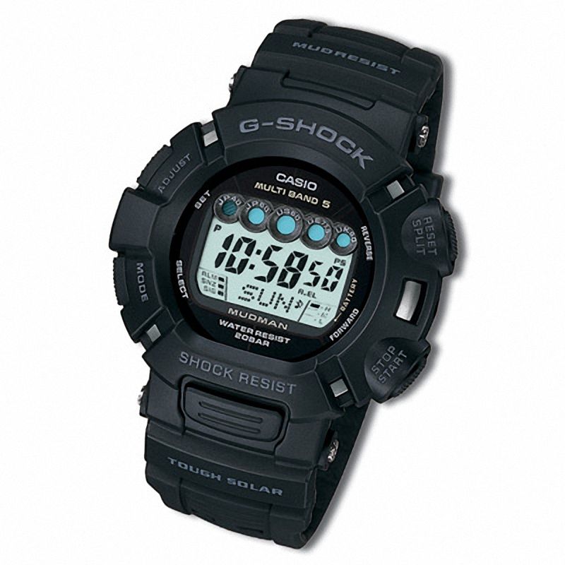 Main Image 1 of Men's Casio Solar Atomic Mudman Black Resin Watch (Model: GW9000A-1CR)